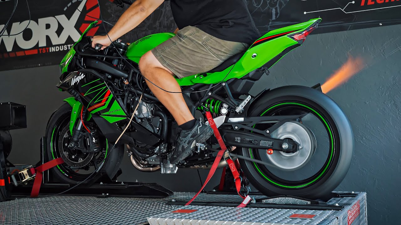 Kawasaki ZX4RR Full Exhaust Dyno HP Comparison: Graves, Akrapovic, M4