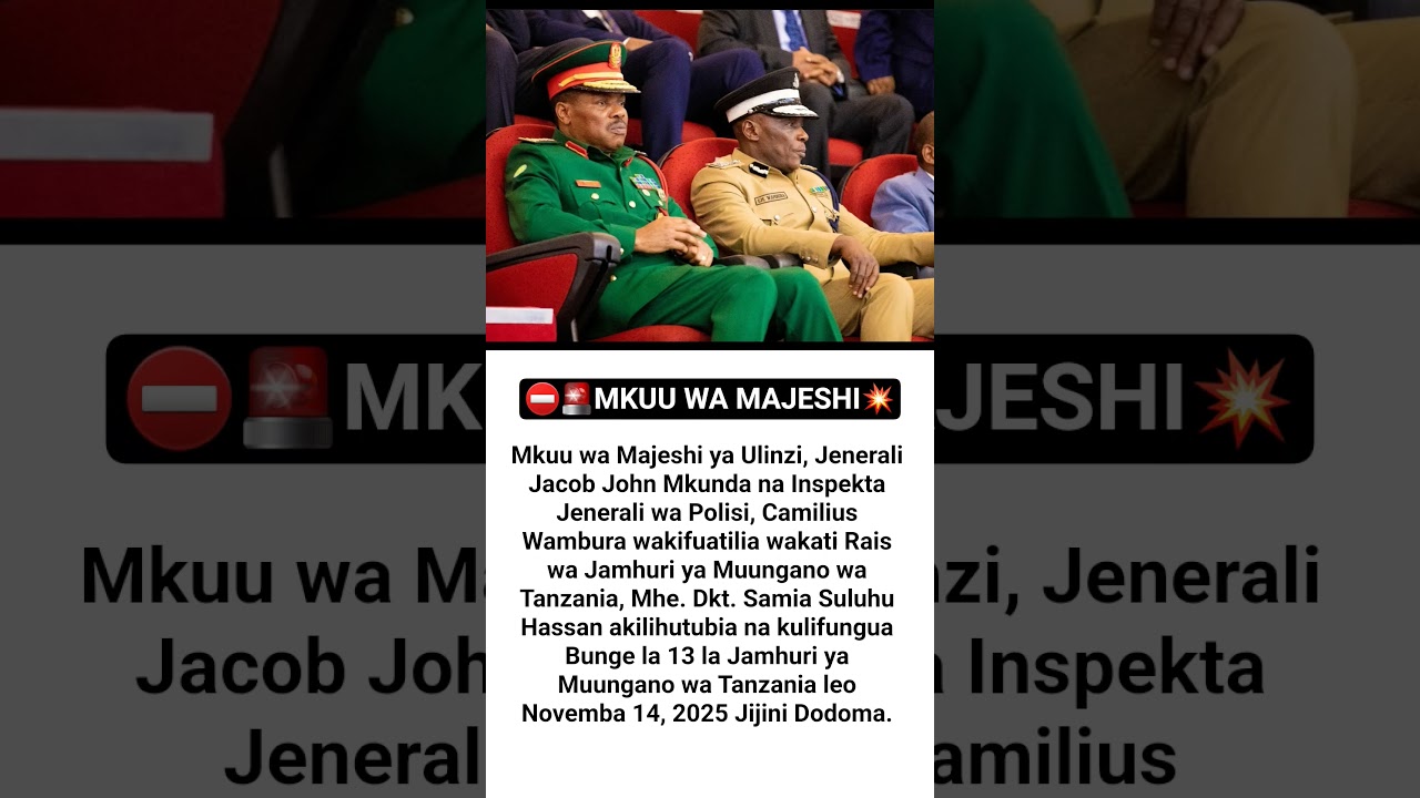 ⛔️🚨MKUU WA MAJESHI 🇹🇿💥