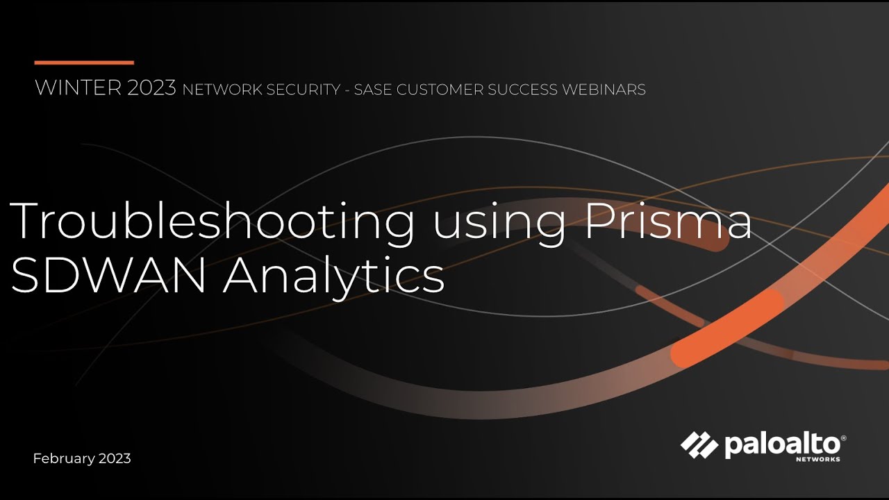 Troubleshooting using Prisma SDWAN Analytics