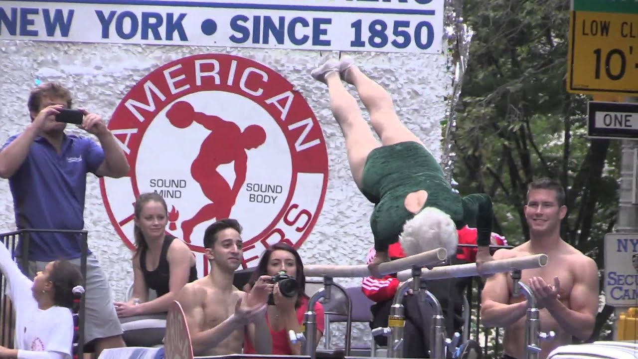 Gymnast (age 89) Performs at Steuben Parade 2014