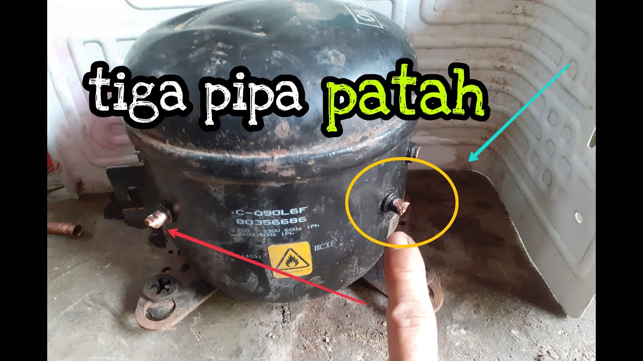 Cara mudah perbaiki pipa kompresor kulkas yang patah - service kompresor kulkas #briliantexcel
