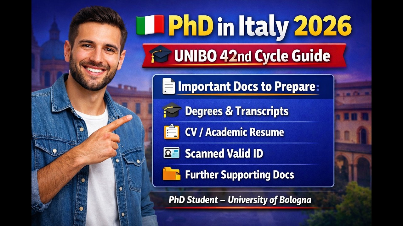 How to Apply for a PhD in Italy 2026 | University of Bologna 42nd Cycle | Important Documents