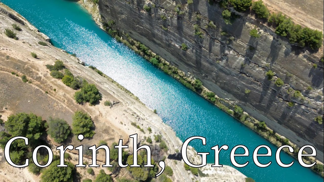 Corinth and Corinth Canal, Greece - by drone [4K]. #corinth