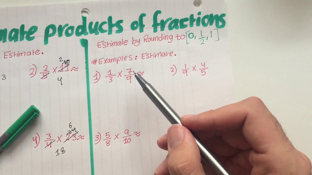 Grade 6 - Estimate products of fractions - Chapter 4 - lesson 1