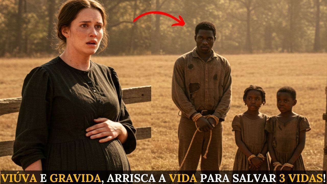 Viúva e grávida, ela arrisca a vida para salvar um pai e seus dois filhos