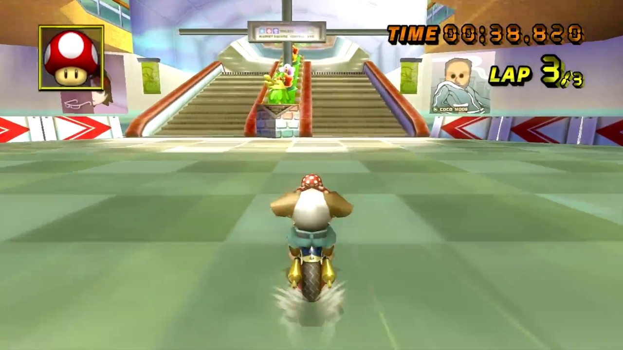 【MKW WR】 Coconut Mall (No Glitch) - 1:56.113 - Infi