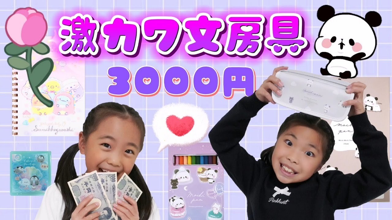 【筆箱紹介】【購入品紹介】小学生に3000円渡したら何を買う⁉️🤩✨#文房具 #筆箱 #もちもちぱんだ