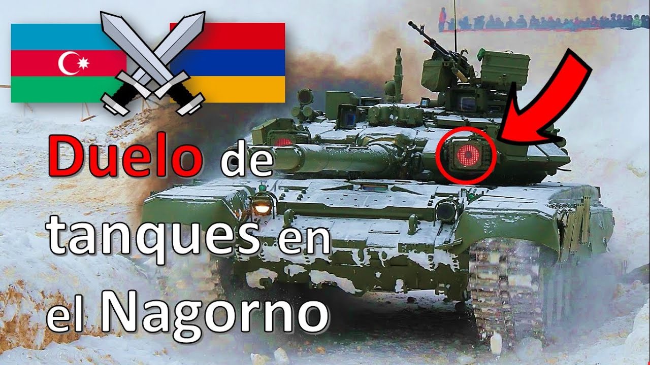Tanques armenios VS tanques azeríes en el Nagorno-Karabaj | T-72B VS T-90S