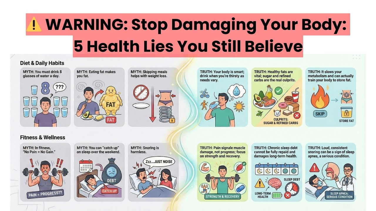 ⚠️ Stop Damaging Your Body: 5 Health Myths You Still Believe