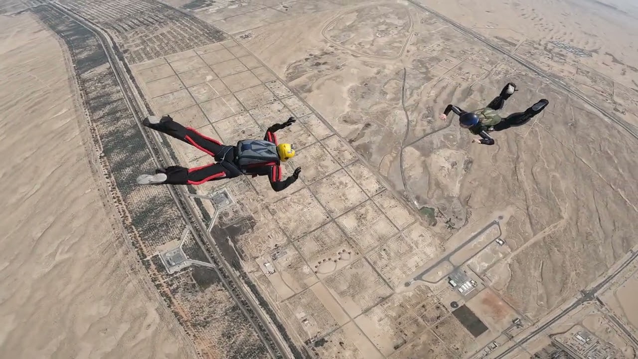 2-Way Belly Formation Skydive from Dubai | Indian Man & Russian Girl