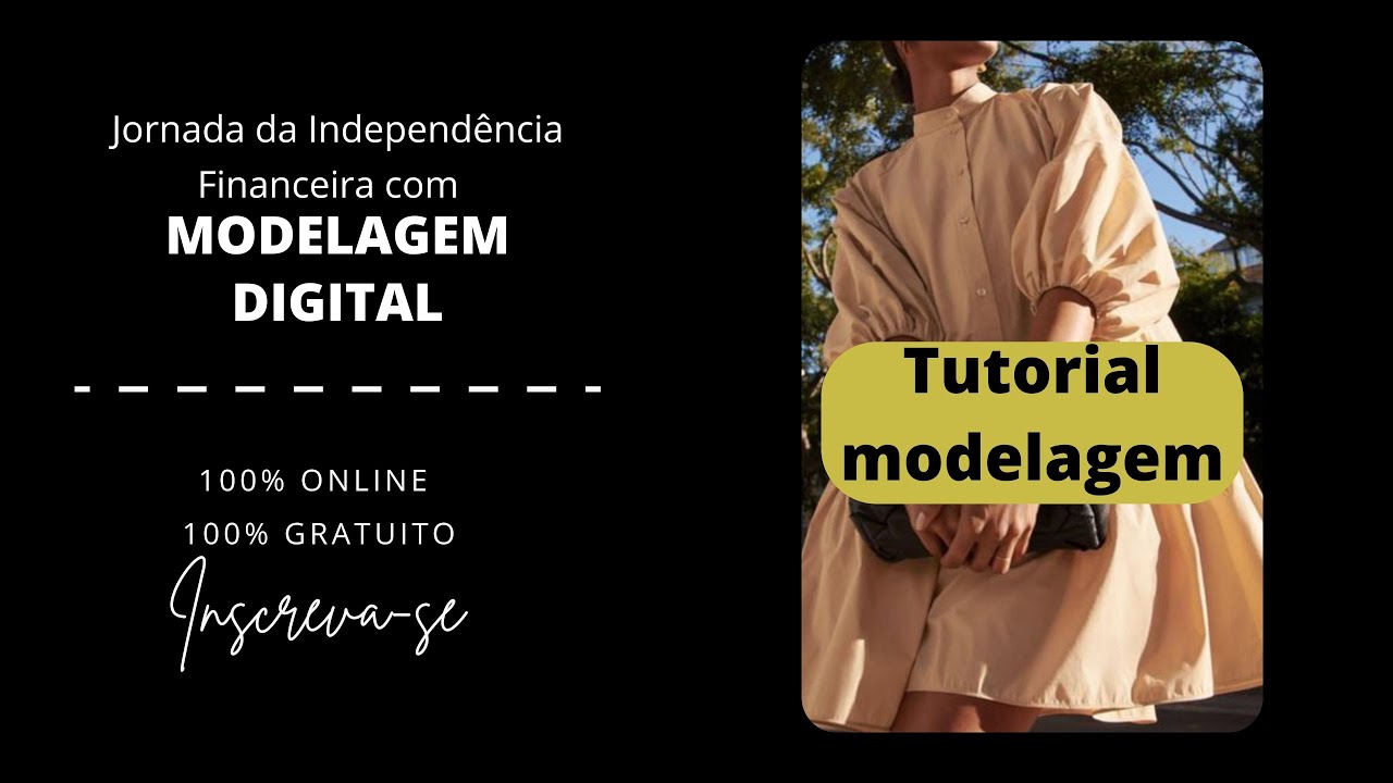 TUTORIAL DE MODELAGEM DIGITAL VESTIDO AMPLO COM MANGA FRANZIDA
