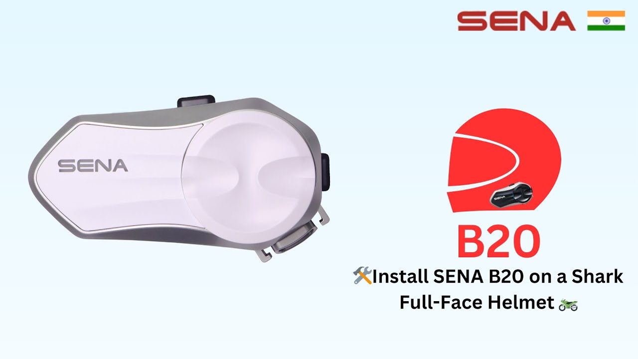 SENA B20 - 🛠️How to Install Sena B20 on a Shark Full-Face Helmet 🏍️
