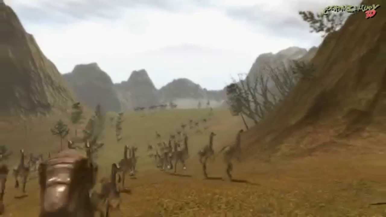 Gallimimus Stampede - LightWave Flocking System