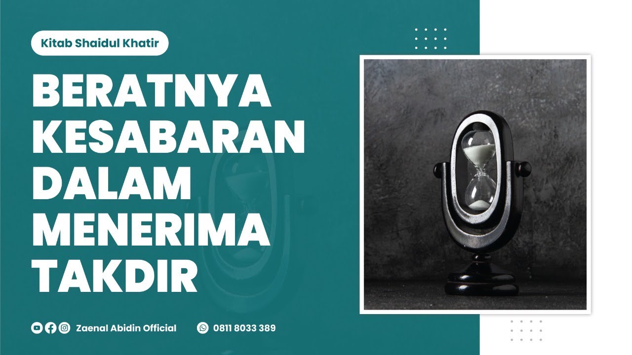 [LIVE] BERATNYA KESABARAN DALAM MENERIMA TAKDIR | Ustadz Dr. Zaenal Abidin, Lc., M.M. حفظه الله