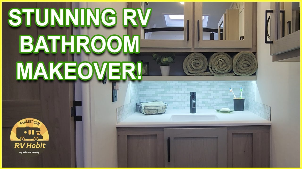 Upgrading And Modifying The RV Bathroom With Tile Backsplash, A Shelf, And Lights &ndash; Best Geo Pro Mod