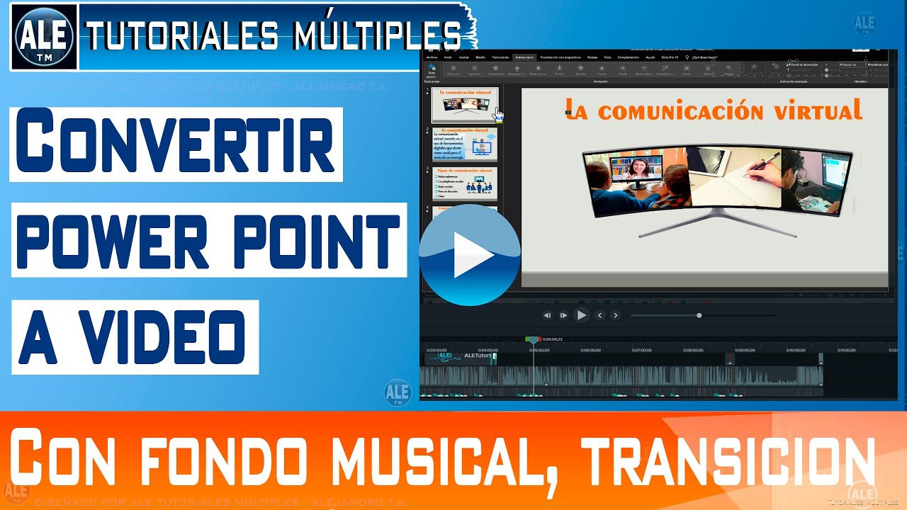 Como Convertir PowerPoint A Video | Hacer Un Video En Power Point Con Música y Transiciones