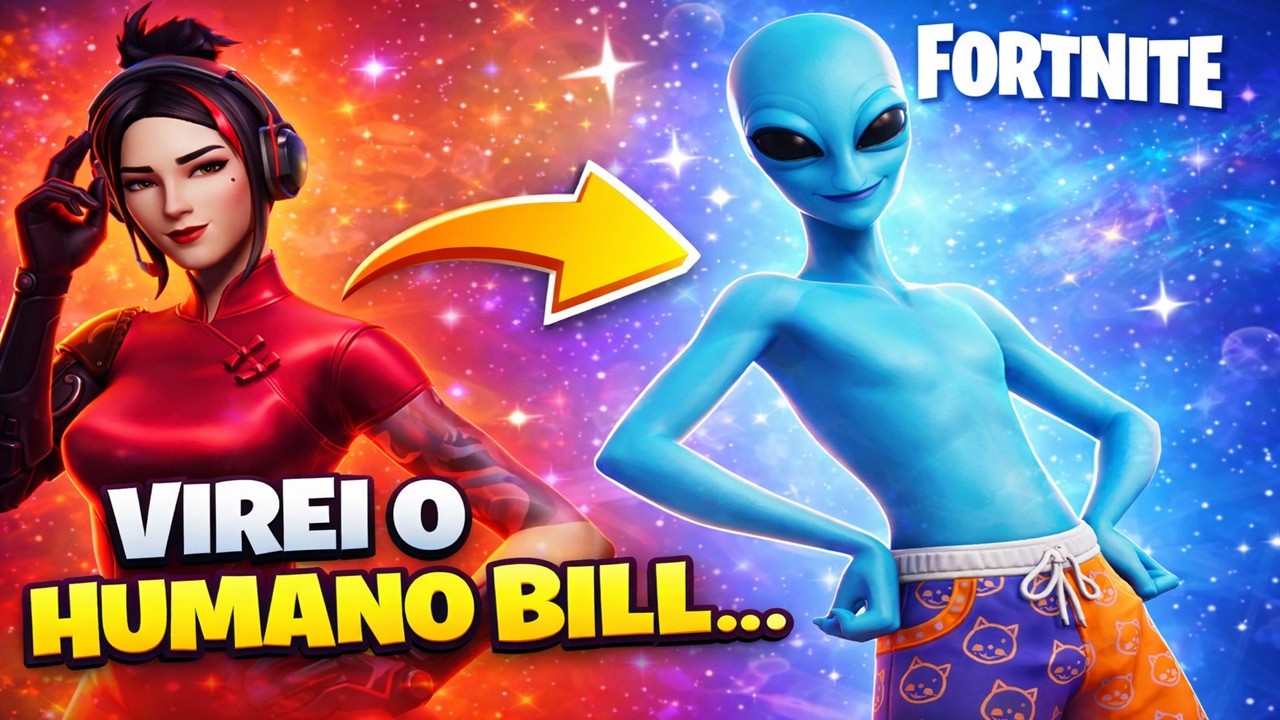 VIREI O HUMANO BILL E NÃO SOUBE O QUE FAZER...| Fortnite no PS4