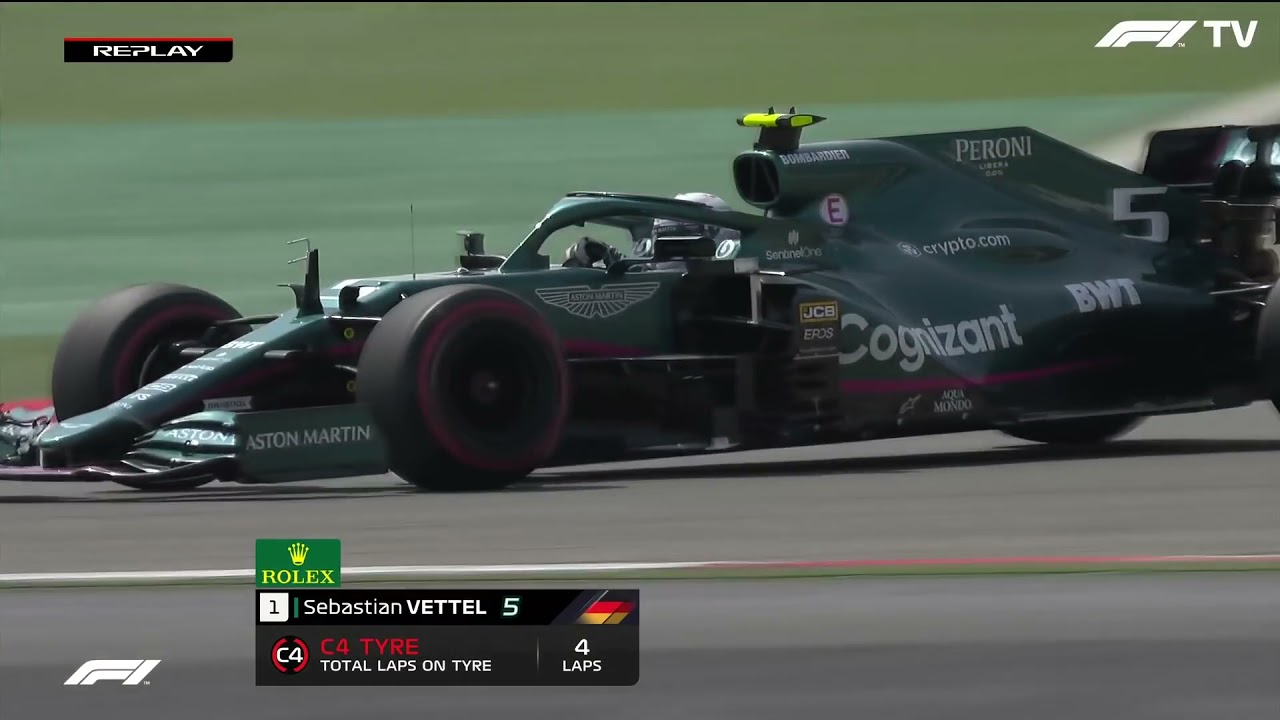 F1 2021 sebastian vettel first laps with aston martin amr21 bahrain winter test