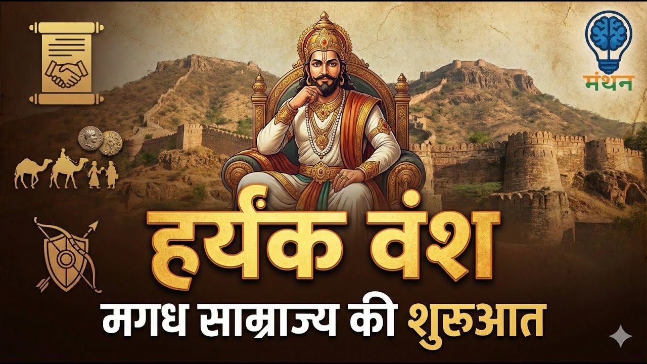 हर्यंक वंश | Magadha Dynasty Origins | बिंबिसार–अजातशत्रु | Ancient Indian History