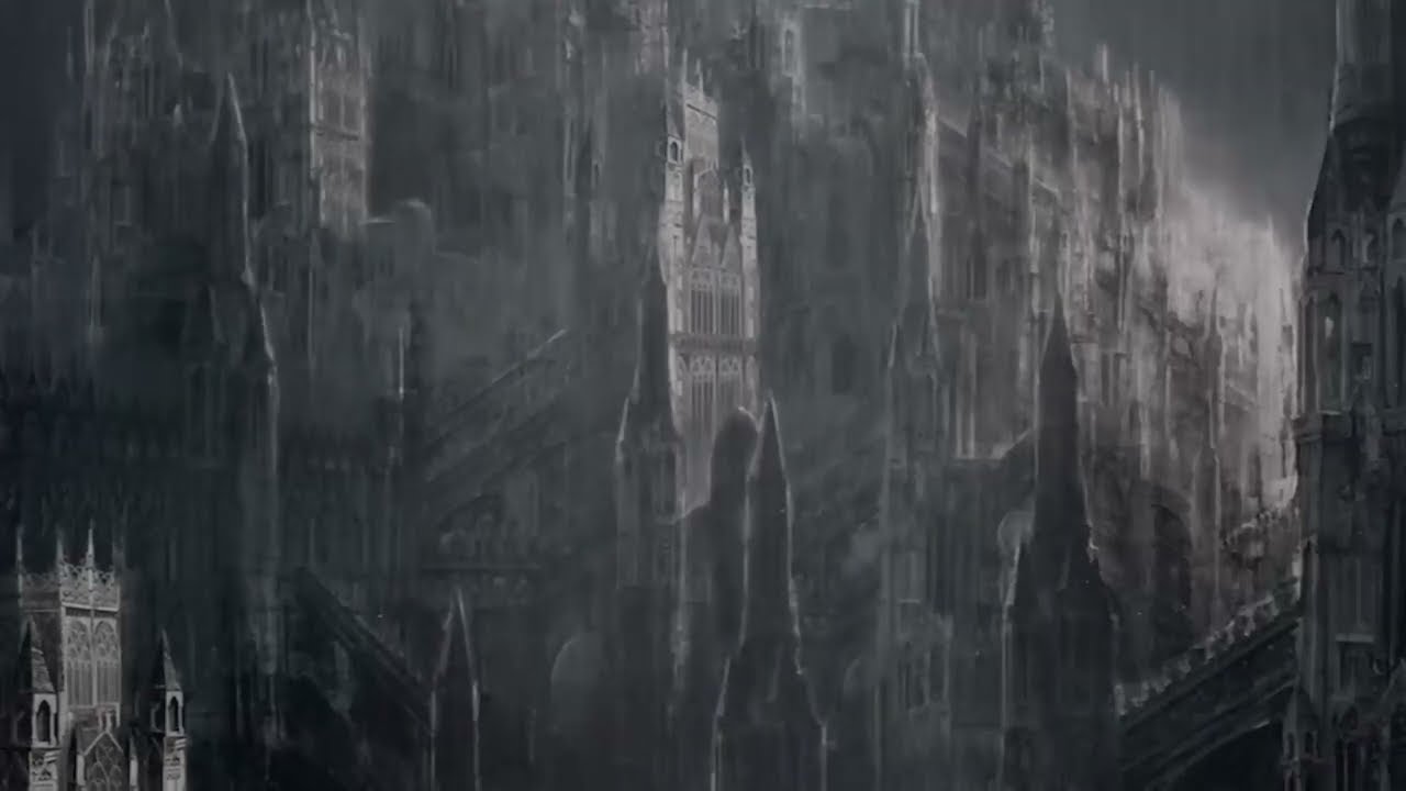 Gwyn's Theme played in Stormy Anor Londo | 10 Hours of Dark Souls Relaxation ASMR to cry to