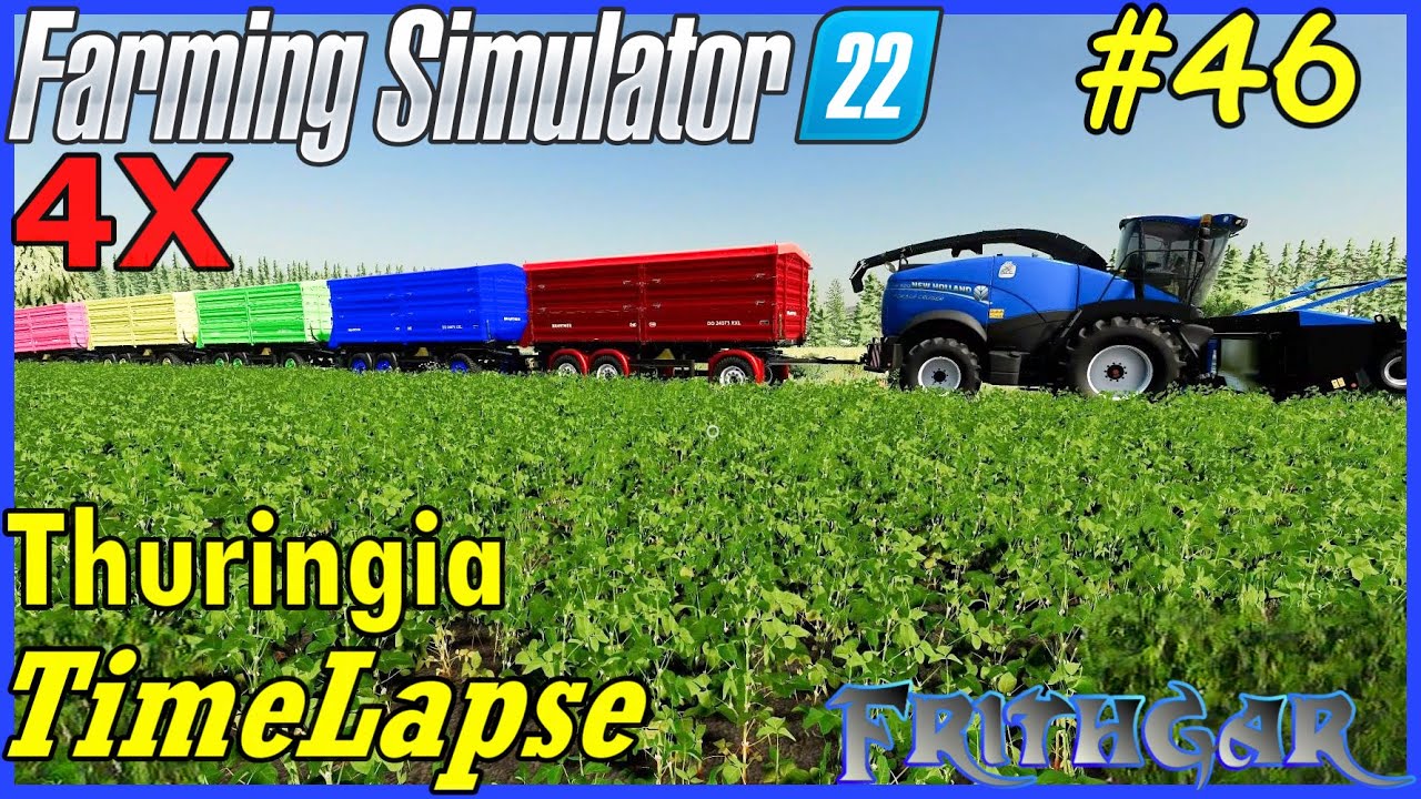 FS22 Timelapse, Тюрингия 4x #46: Автопоезд!