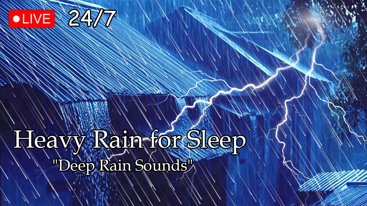Goodbye insomnia with heavy rain and thunder rumbling on the worn tin roof at night.