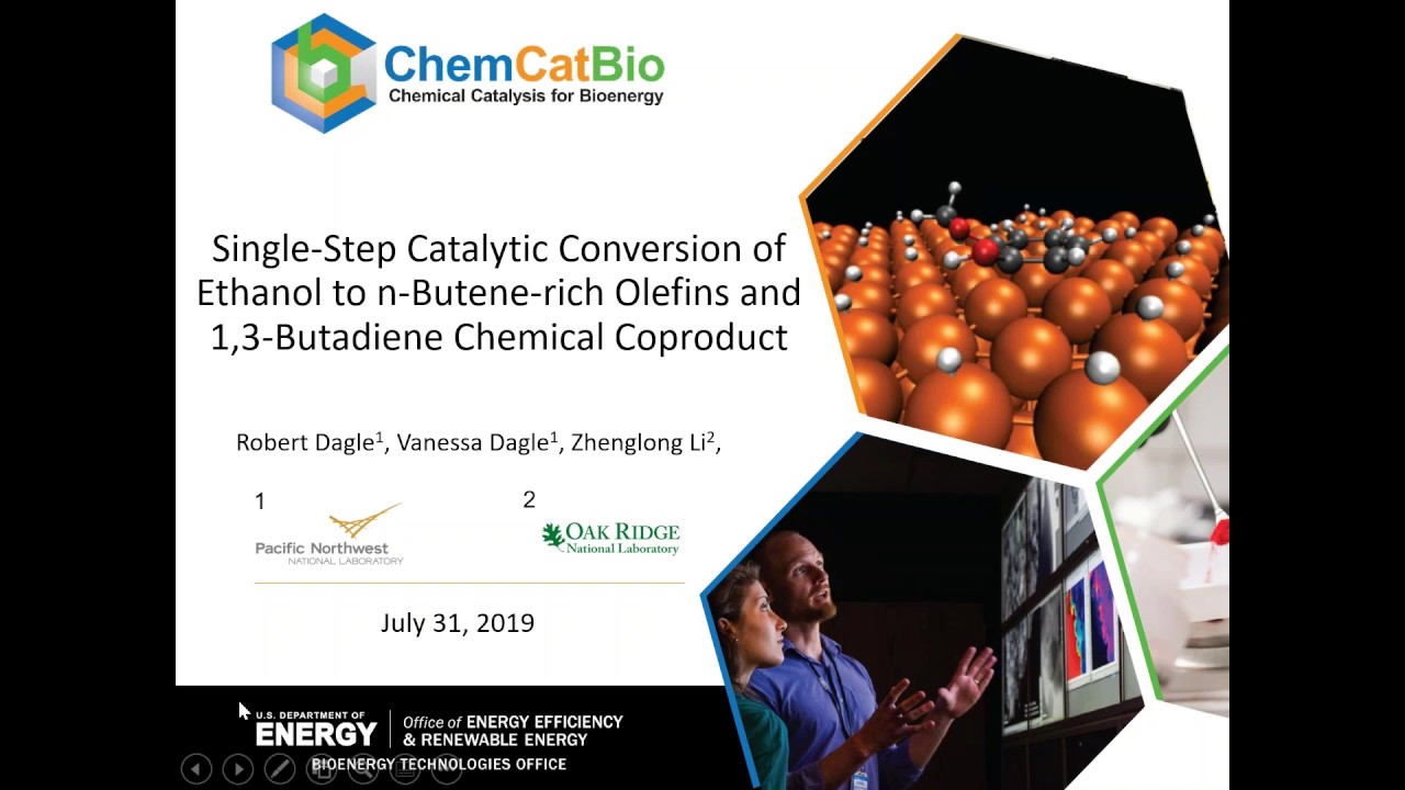 Single-Step Catalytic Conversion of Ethanol to n-Butene-Rich Olefins and 1,3-Butadiene