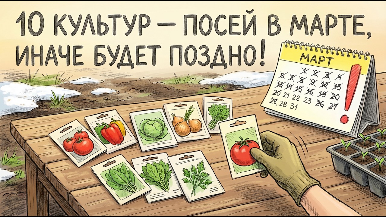 10 культур, которые надо посеять в марте (иначе опоздаете)