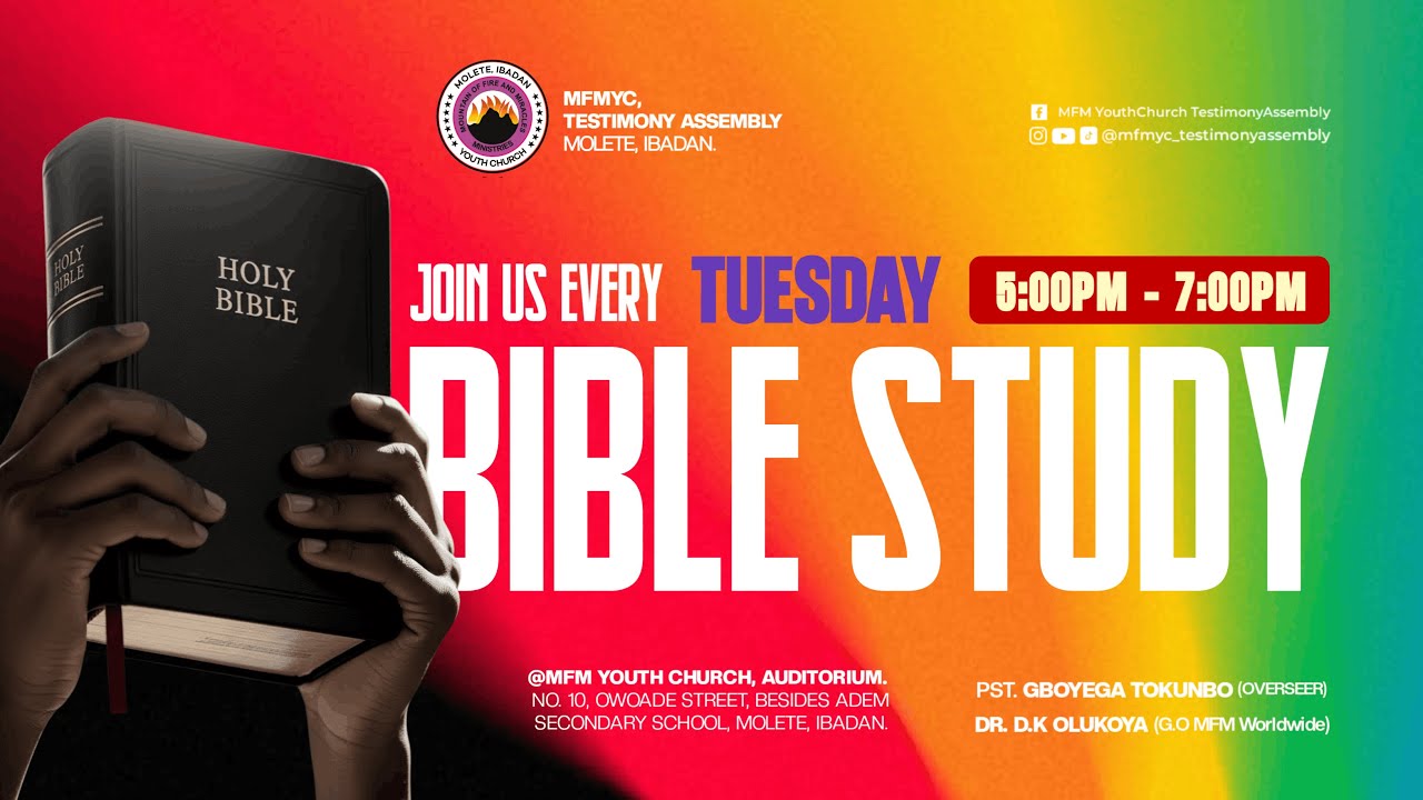 LIVE | Deepening Your Roots in the Word: Weekly Bible Study | MFM Testimony Assembly