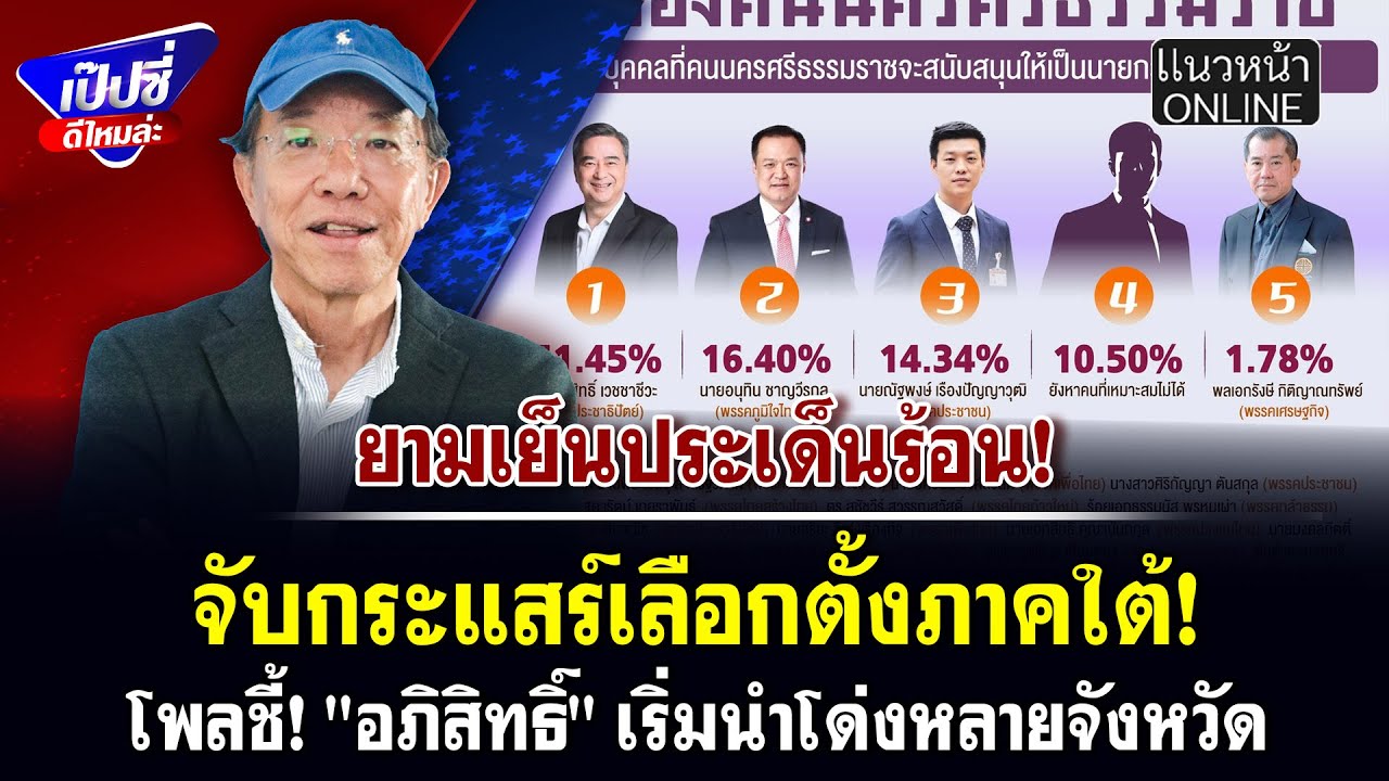 จับกระแสร์เลือกตั้งภาคใต้!  โพลชี้! 