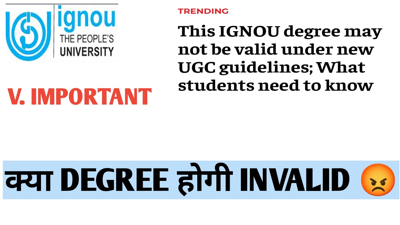 IGNOU degree may not be valid under new guidelines    #livestream