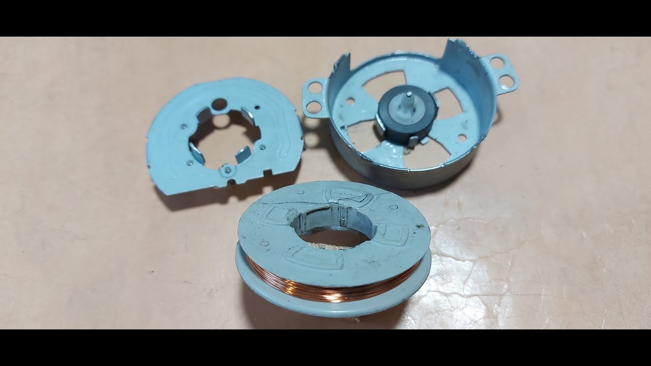 MONTAGEM GERADOR SÍNCRONO REPLICADO DO MOTOR DE PRATO DE MICROONDAS parte 1