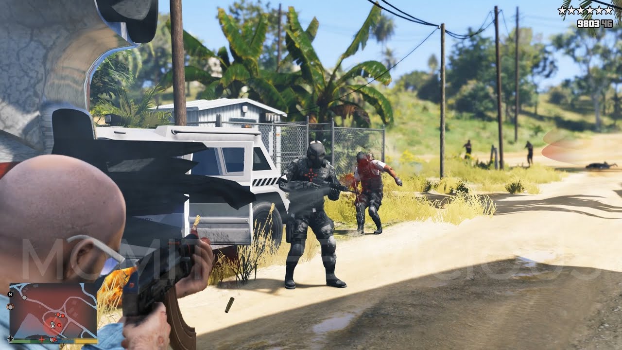 GTA 5 [R.D.E. 4.0.3] - Cayo Perico Merryweather Rampage + 10 Star Escape