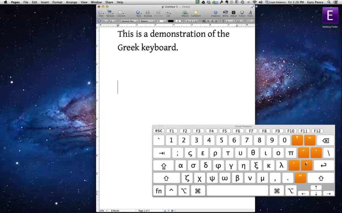 Polytonic Greek Keyboard on the Mac