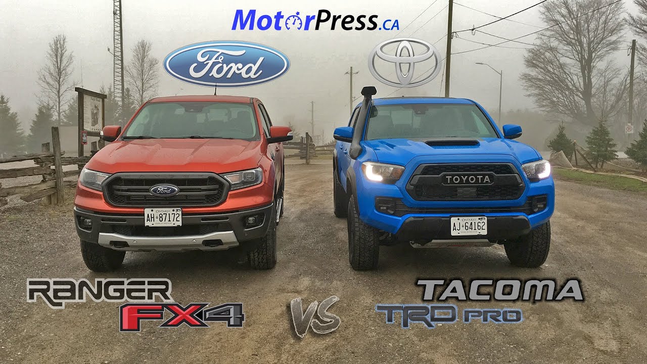 Ford Ranger Lariat FX4 2019 года против Toyota Tacoma TRD Pro 2019 года | Сравнение голов | Внедорожные испытания