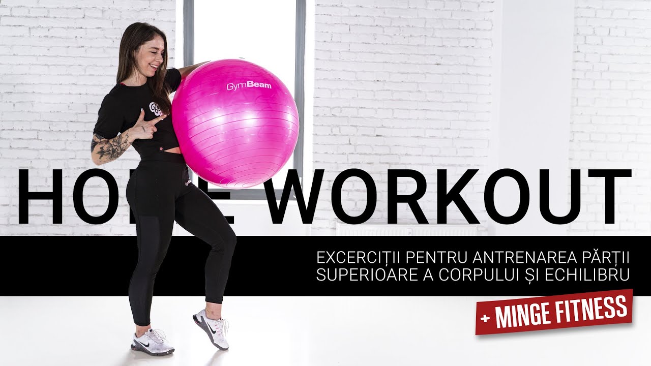 Excerciții cu mingea pentru echilibru și partea superioară a corpului l Home Workout l GymBeam