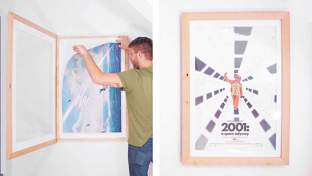 DIY Swing-Open Poster Frame | how to build a picture frame