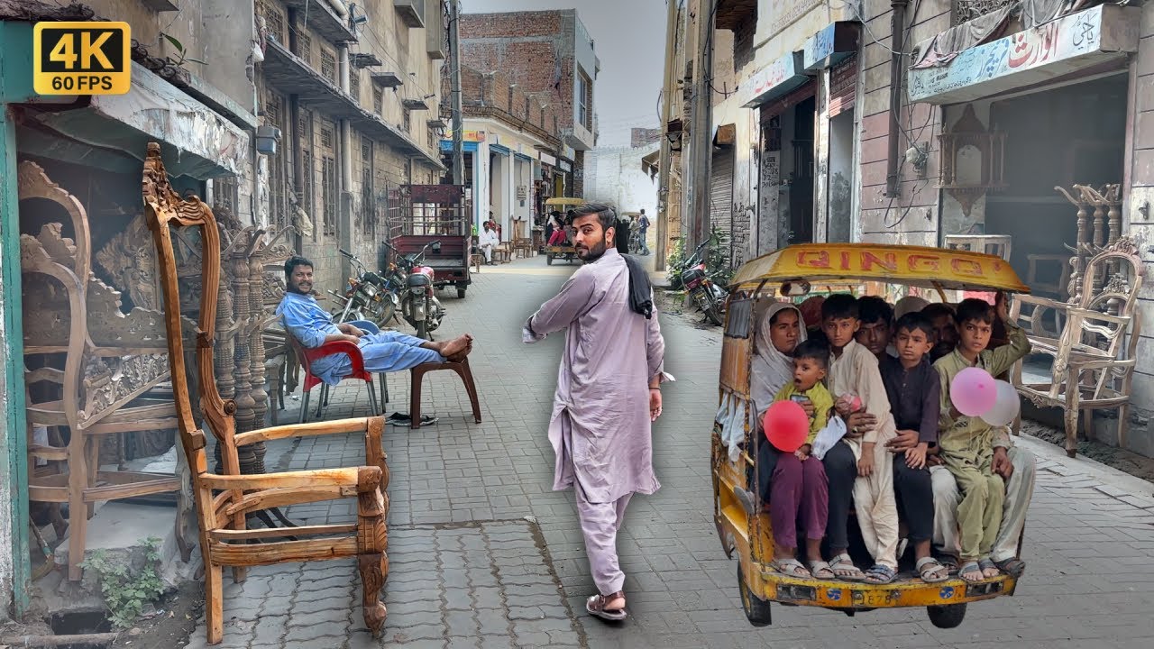 🇵🇰 Chiniot, Pakistan: - 4K Walking Tour & Captions