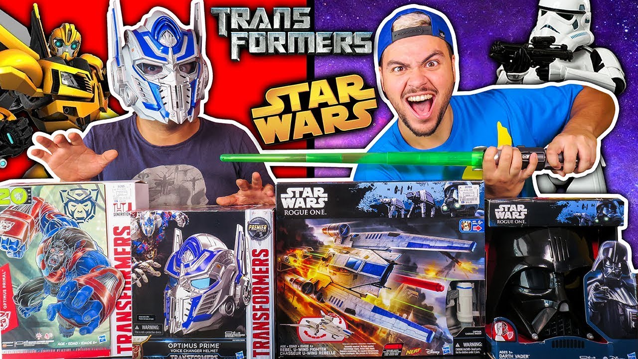 TESTANDO BRINQUEDOS DE STAR WARS E TRANSFORMERS (MUITA TECNOLOGIA)