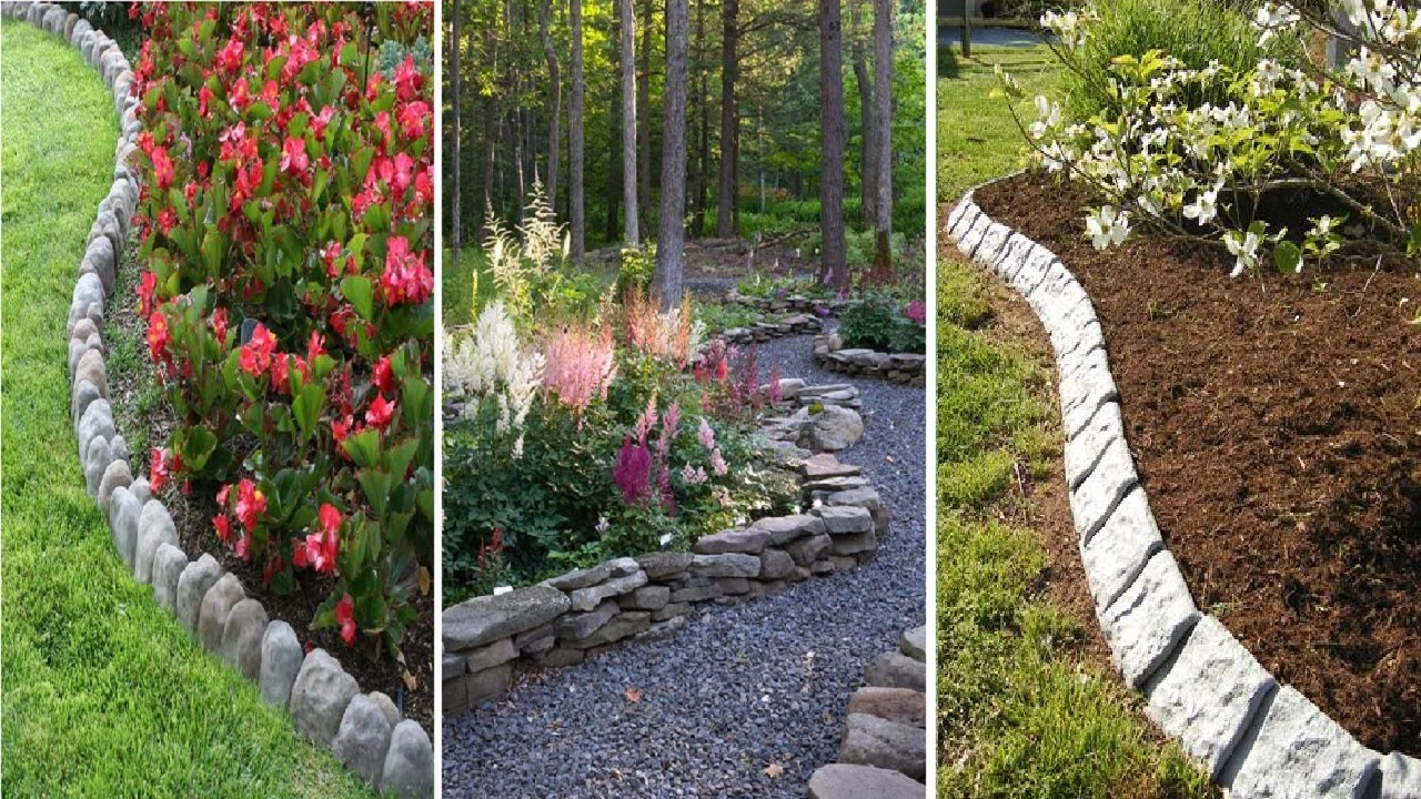 Top 40 Best Stone Edging Ideas - Exterior Landscaping Designs | garden ideas