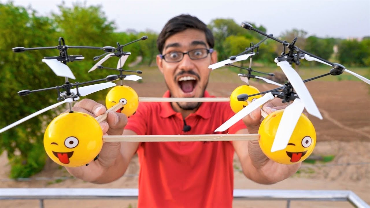 Making Flying Machine With Emoji Balls | क्या ये जुगाड़ ड्रोन उड़ पायेगा? Desi Jugaad
