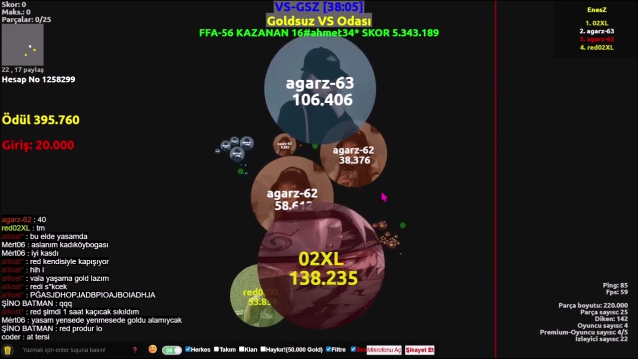 #agarz / Red02 Vs Yaşam02/ Ödül 6M