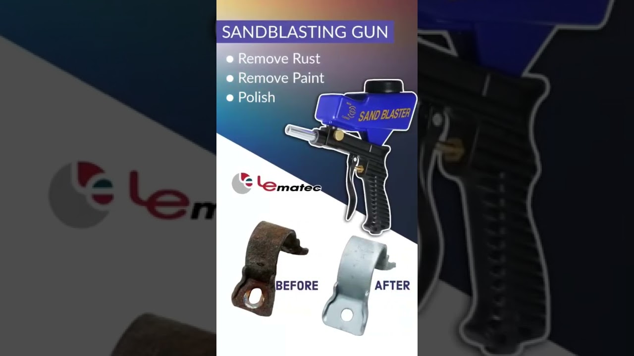 Lematec sandblaster gun for remove rust paint and so on. Top.1 sandblasting gun brand. #shorts