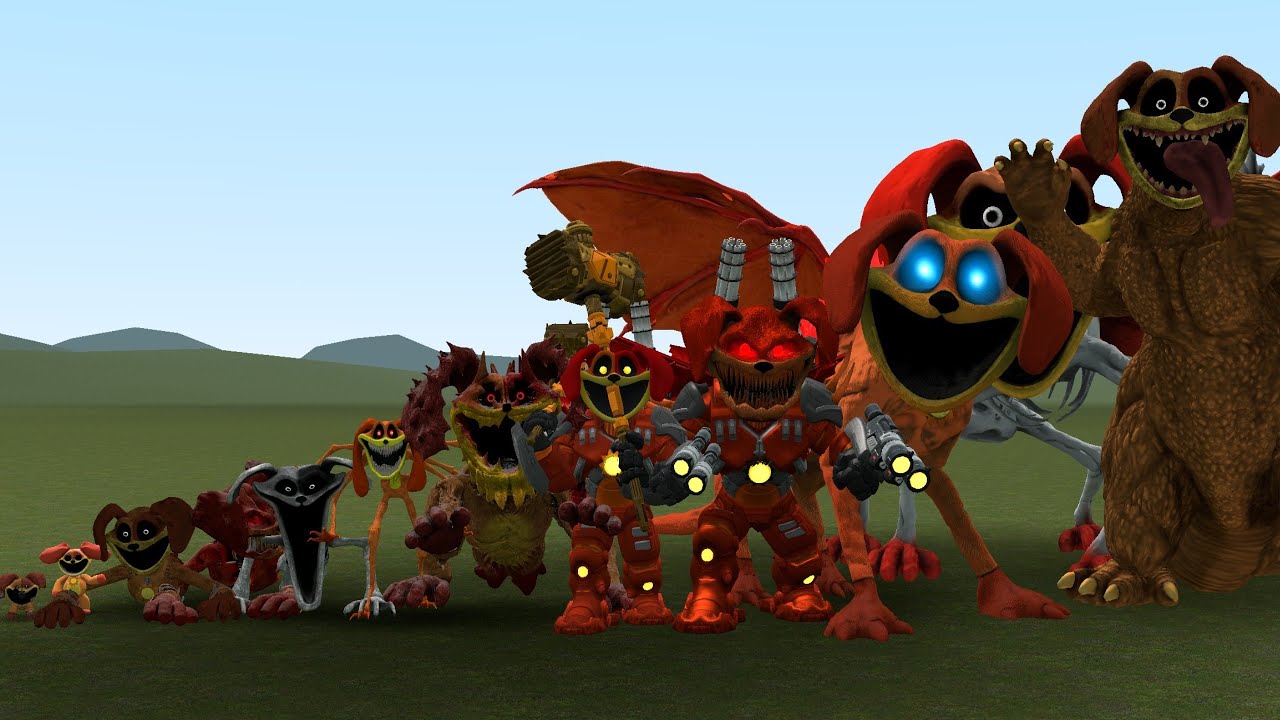 NEW EVOLUTION OF ULTIMATE DOGDAY GODZILLA SMILING CRITTERS In Garry's Mod! (Poppy Playtime)