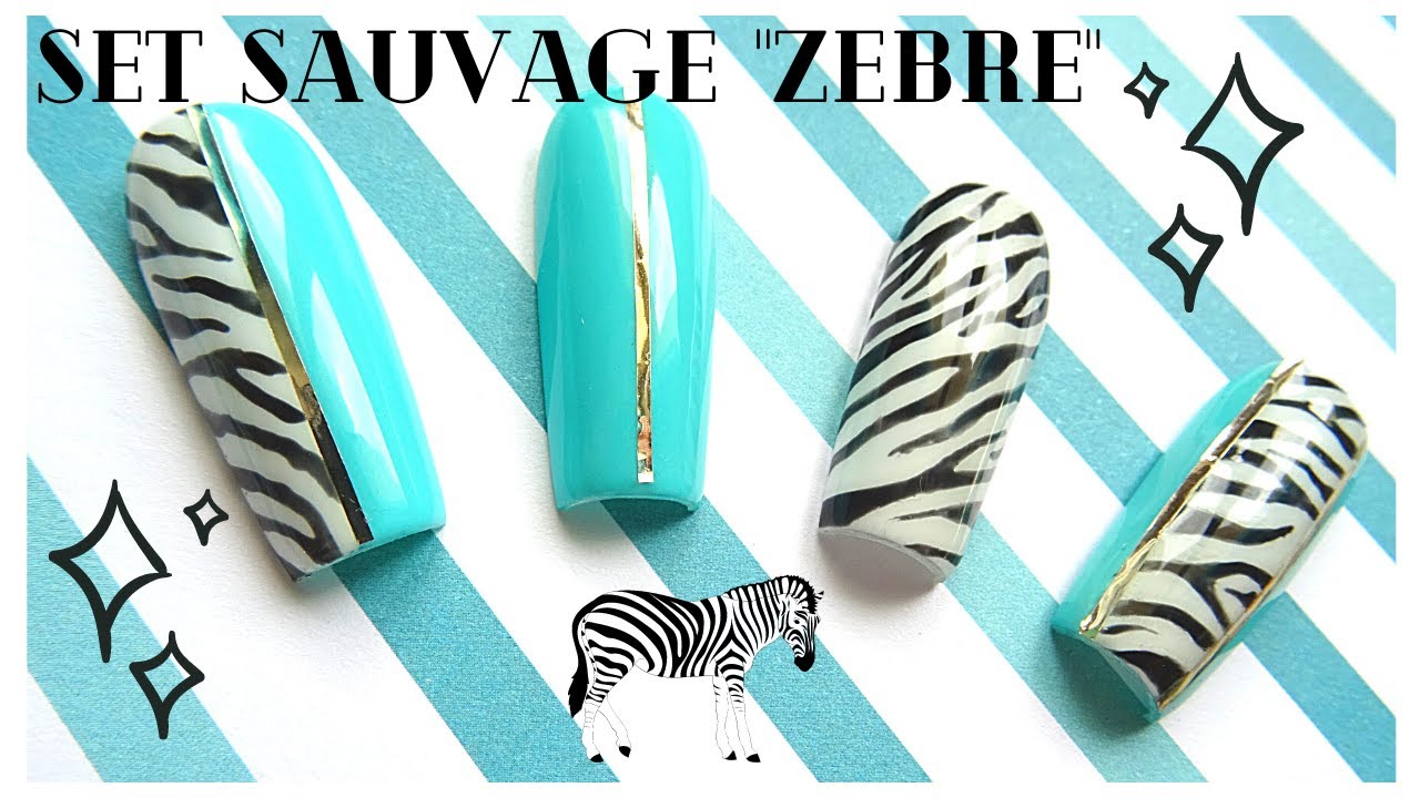 Set sauvage l NAIL ART ZEBRE l Tutoriel FACILE!🦓