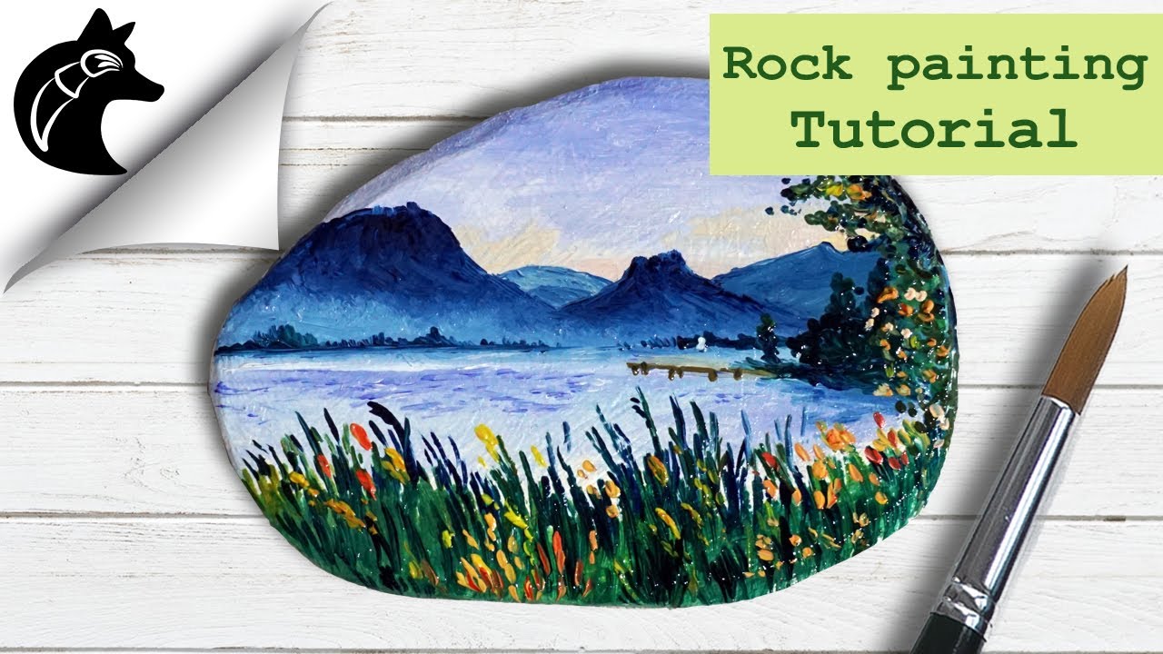 Rock Painting Tutorial For Beginners Lake