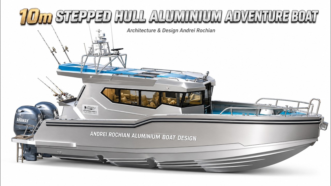 10m Stepped Hull Aluminum Adventure Boat   Architecture&Design Andrei Rochian