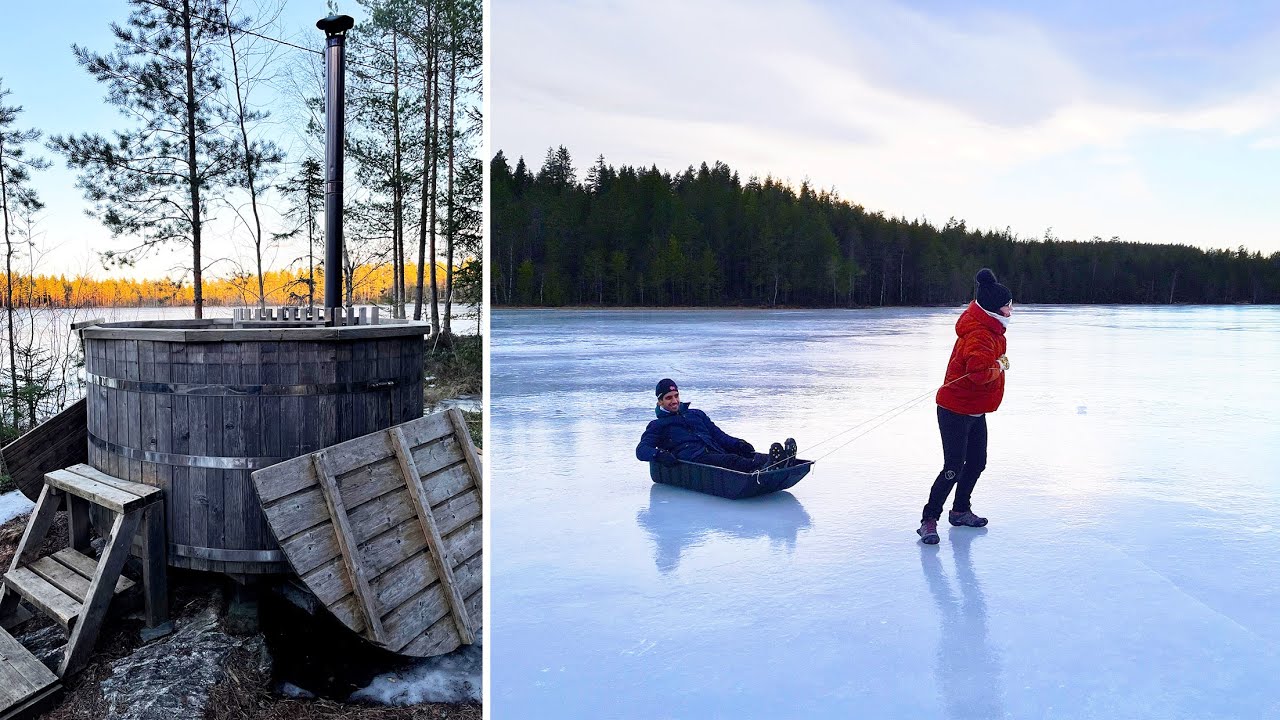 Walking on a frozen lake & Badtunna | vlog #60