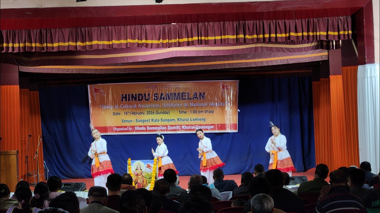 A graceful rhythm  performed by Harimati Dance and Music, Imphal, organised by Hindu Sammelan Samiti