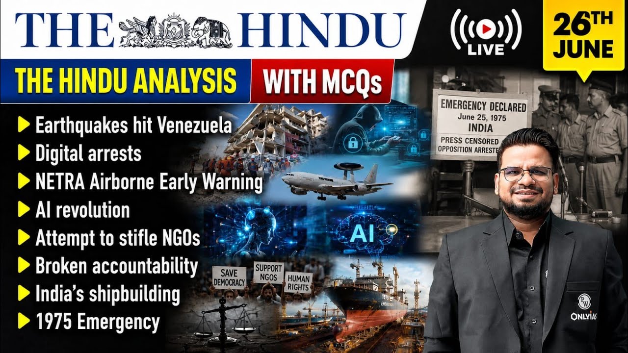 The Hindu Analysis | 26th June 2026 | The Hindu Newspaper  - Practice Questions | Prashant Sir